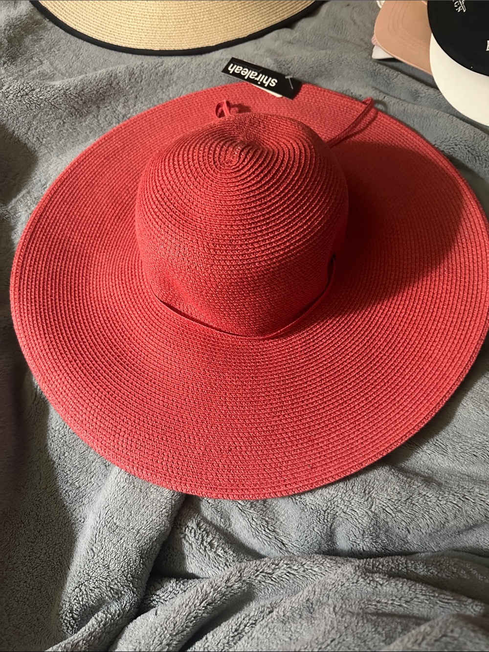 Shiraleah Coral Wide-Brim Straw Sun Hat